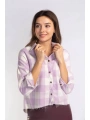 Kesik Uçlu Ekose Gömlek-LİLA