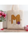 M Harfi Tasarımlı Alışveriş Plaj Bez Çanta