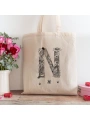 N Harfi Tasarımlı Alışveriş Plaj Bez Çanta