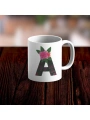 Özel Tasarım A Harfi Beyaz Kupa Bardak