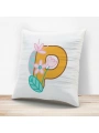 P Harfi Tasarımlı Yastık Kılıfı