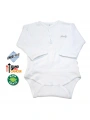 Sema Baby Uzun Kol Kaşkorse Badi (Body) - Beyaz 0-6 Ay