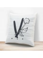 V Harfi Tasarımlı Yastık Kılıfı