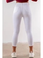 Yüksek Bel Skinny Jean Pantolon  - BEYAZ