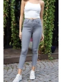 Yüksek Bel Skinny Jean Pantolon - GRİ