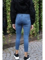 Yüksek Bel Skinny Jean Pantolon  - MAVİ