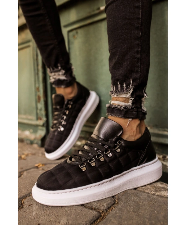 CH022 Kareli BT Erkek Ayakkabı SIYAH