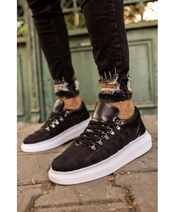 CH022 Kareli BT Erkek Ayakkabı SIYAH