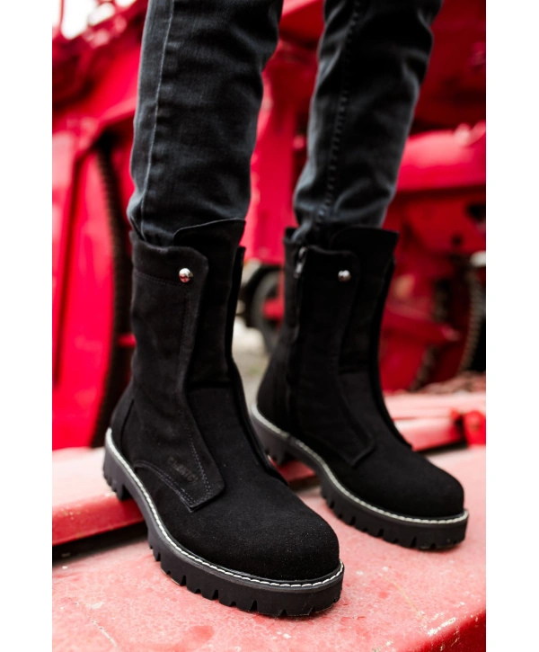 CH027 Süet ST Erkek Bot SIYAH