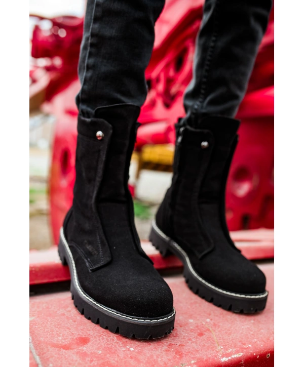 CH027 Süet ST Erkek Bot SIYAH