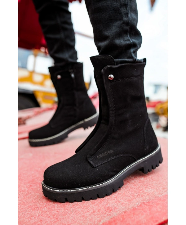 CH027 Süet ST Erkek Bot SIYAH