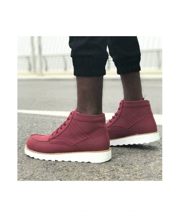 CH047 Süet BT Erkek Bot BORDO