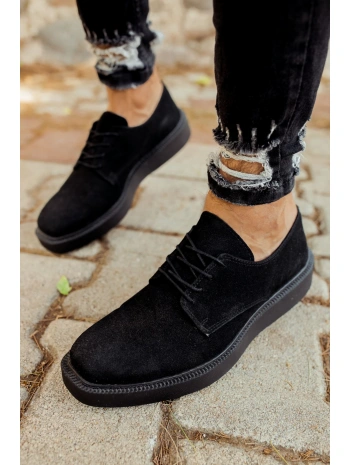 CH001 Süet Siyah Taban Erkek Ayakkabı SIYAH