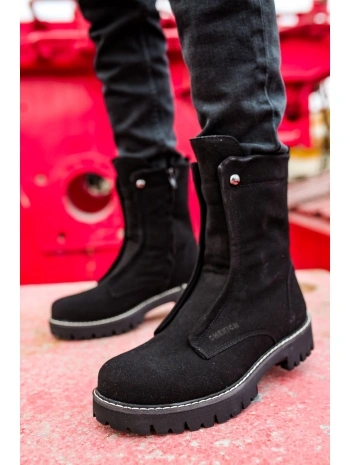 CH027 Süet ST Erkek Bot SIYAH