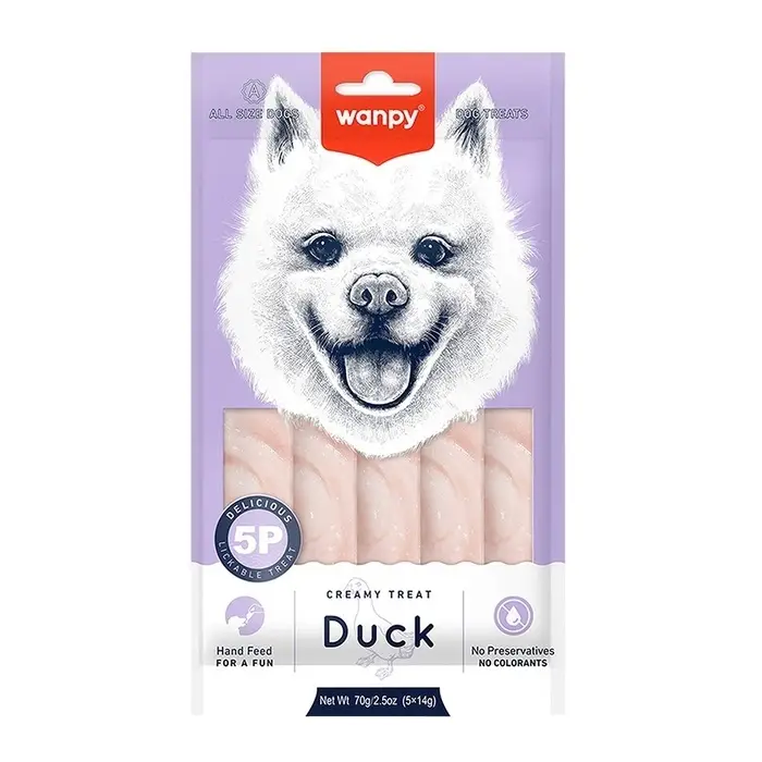 Wanpy Ördek Etli Krema Köpek Ödülü 5x14 Gr