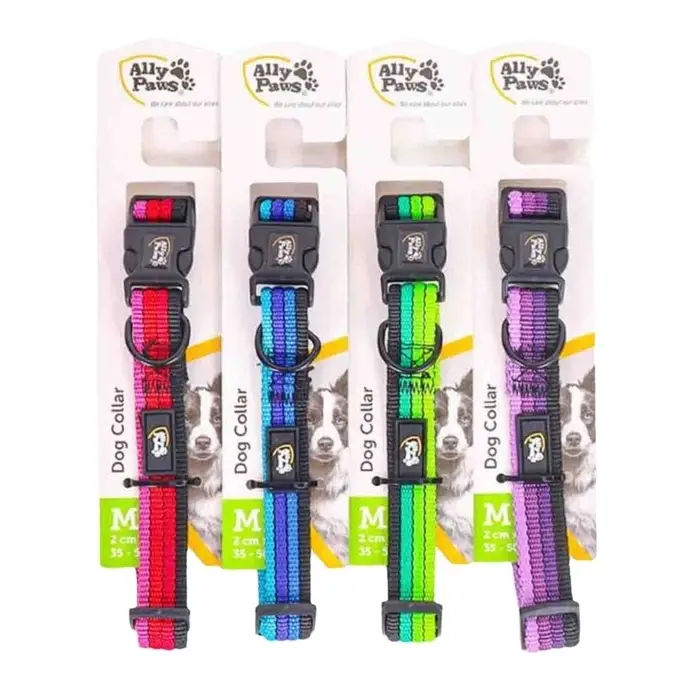 Ally Paws Dog Collar Renkli Köpek Boyun Tasması M 2 Cm 35 - 50 Cm