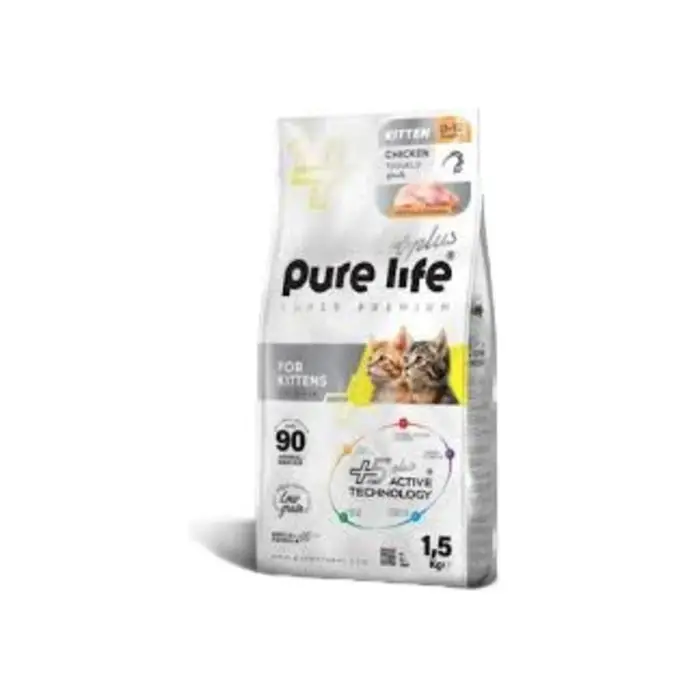 Pure Life Plus Tavuklu Yavru Kedi Maması 1,5 Kg