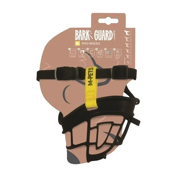 M-Pets Bark Guard Ağızlık Xxl Black Yellow