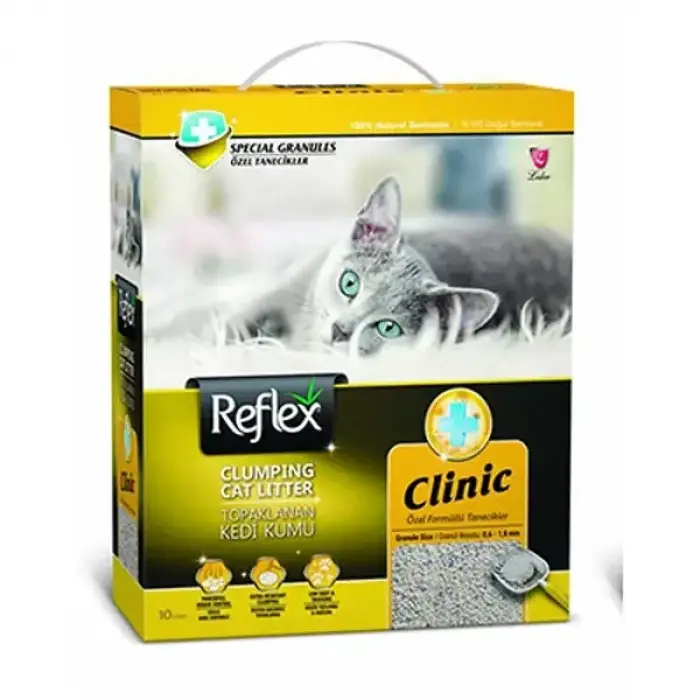 Reflex Klinik Özel Tanecik Süper Hızlı Topaklanan Kedi Kumu 6 Lt
