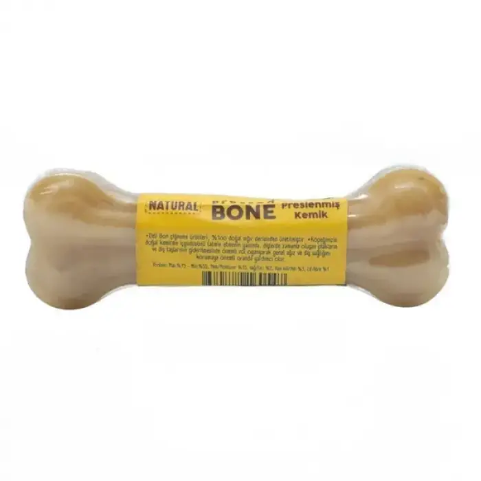 Delibon Pres Deri Köpek Çiğneme Kemiği S (12 cm) Naturel
