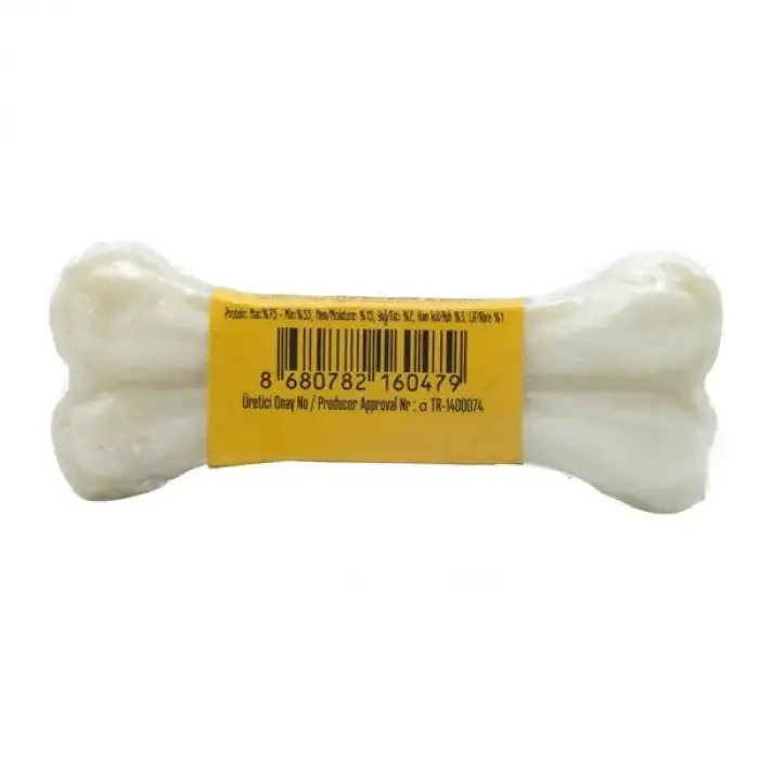 Delibon Pres Deri Köpek Çiğneme Kemiği S (7 cm) Beyaz