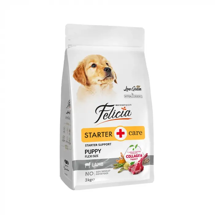 Felicia Düşük Tahıllı Hipoalerjenik Kuzu Etli Küçük Irk Yavru Köpek Maması 3 Kg