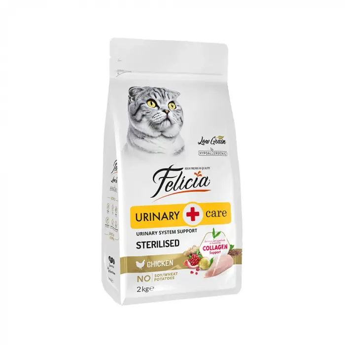 Felicia Düşük Tahıllı Hipoalerjenik Tavuklu Kısırlaştırılmış Kedi Maması 2 Kg