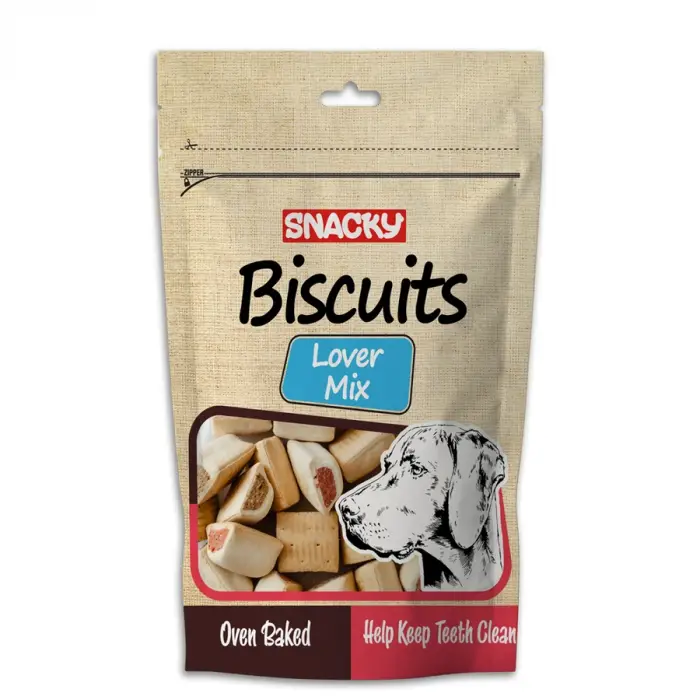 Snacky Lover Mix Diş Temizliği Destekleyici Köpek Ödül Bisküvisi 200 Gr