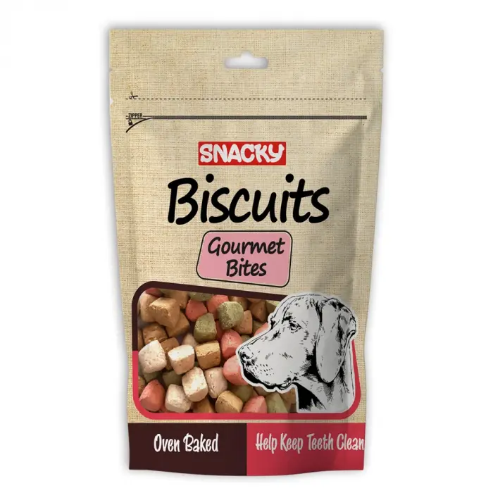 Snacky Gourmet Bites Diş Temizliği Destekleyici Köpek Ödül Bisküvisi 200 Gr