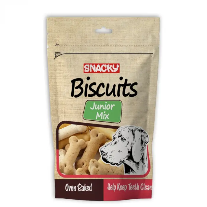 Snacky Junior Mix Diş Temizliği Destekleyici Yavru Köpek Ödül Bisküvisi 200 Gr