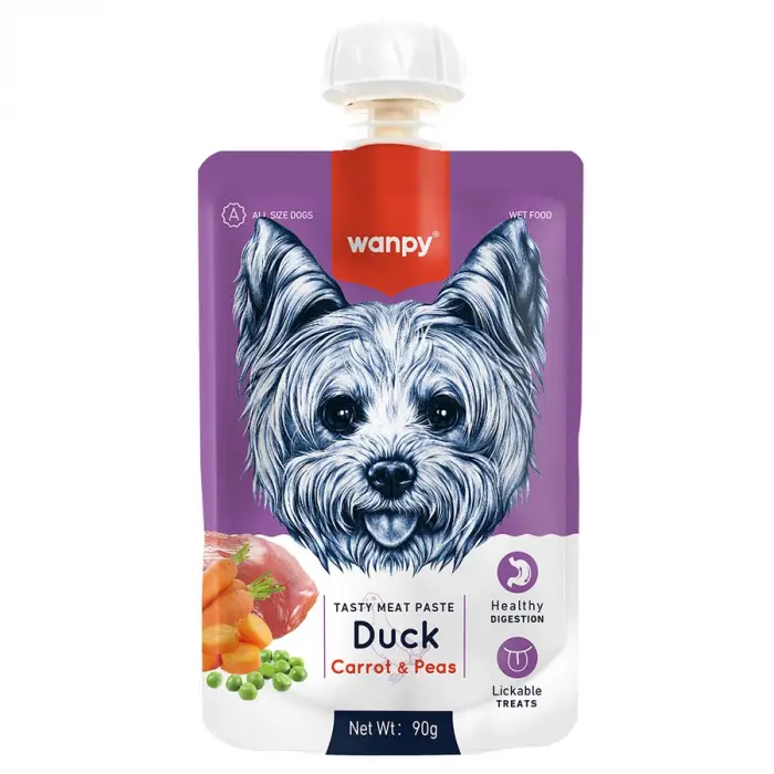 Wanpy Taze Ördekli ve Havuçlu Et Ezmesi Doğal Köpek Ödülü 90 Gr