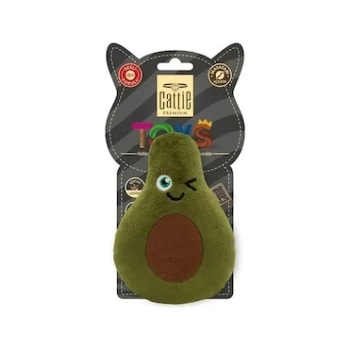 Cattie Matatabi İçerikli Kedi Oyuncağı Peluş Avokado 11 Cm