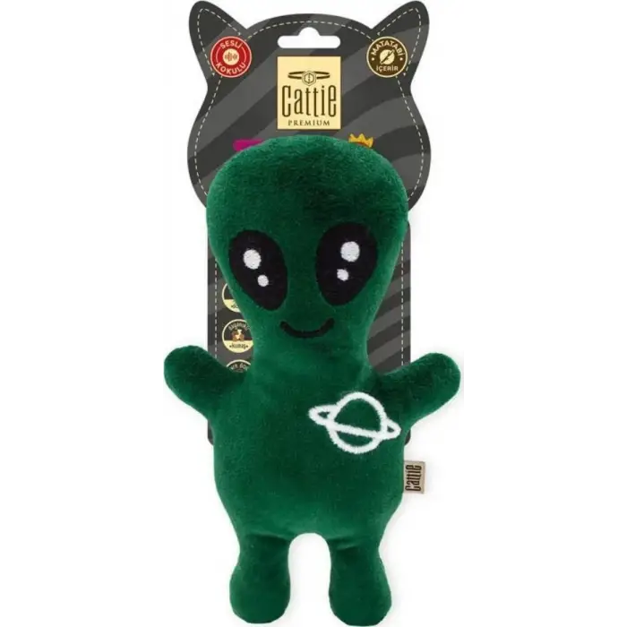 Cattie Matatabi İçerikli Kedi Oyuncağı Peluş Uzaylı 20 Cm