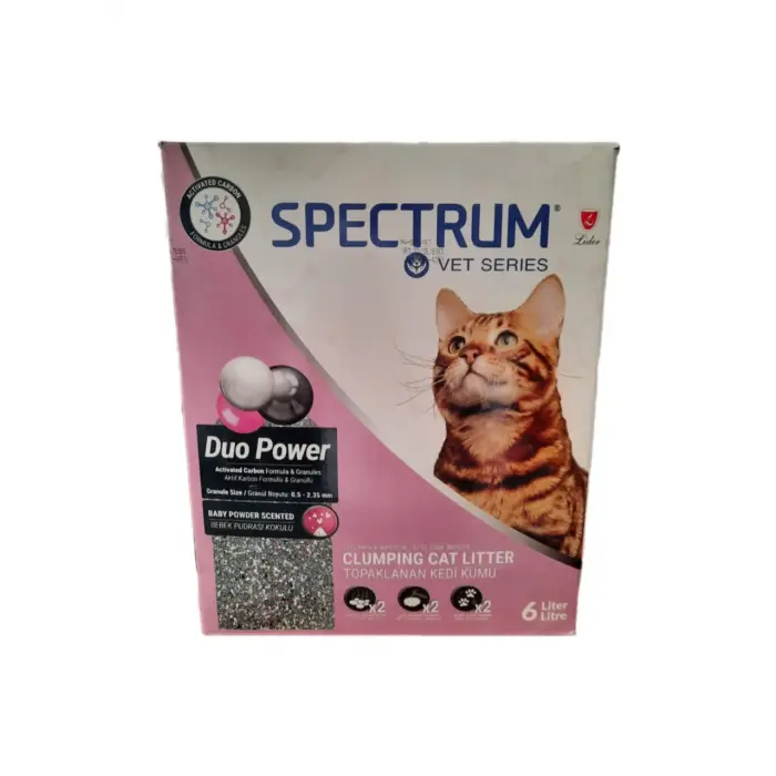Spectrum Duo Power Active Carbon&bebek Pudralı Kedi Kumu 6 Lt