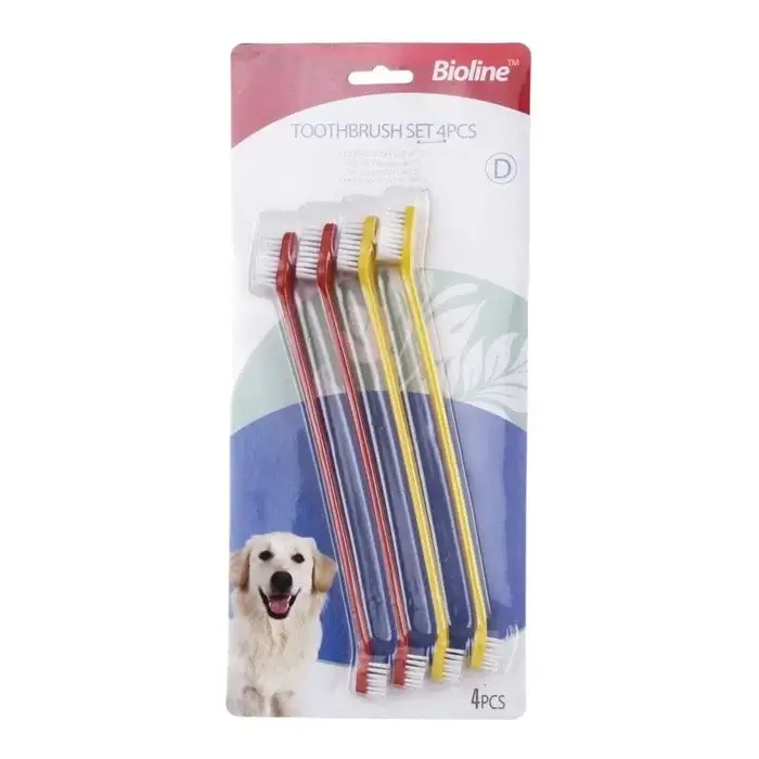 Bioline Kedi ve Köpek İçin Diş Fırçası (4lü)