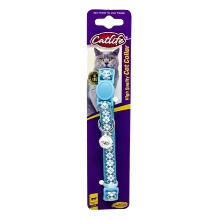 Catlife Baklava Desenli Çıngıraklı Kedi Tasması 30 Cm
