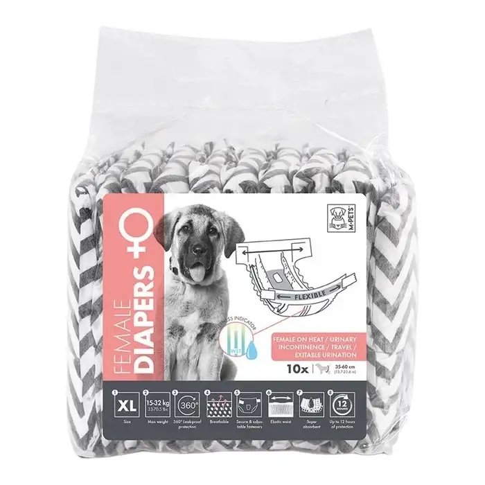 M-Pest Female Diapers Dişi Köpekler İçin Külot Bez Xl Beden