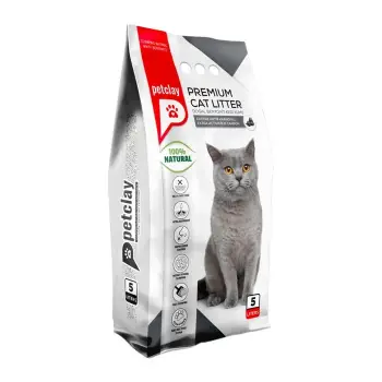 Petclay Aktif Karbonlu Kokusuz Doğal Kedi Kumu 5 Lt