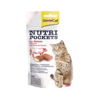 Gimcat Nutripockets Kedi Ödülü Biftek Malt 60 Gr