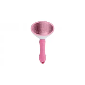 Cleanpets Basmalı Metal Uçlu Kedi & Köpek Tarağı Pembe