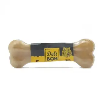 Delibon Pres Deri Köpek Çiğneme Kemiği S (12 cm) Naturel