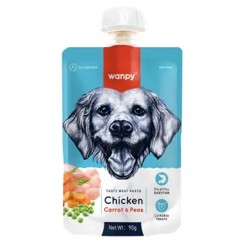 Wanpy Taze Tavuklu ve Havuçlu Et Ezmesi Doğal Köpek Ödülü 90 Gr