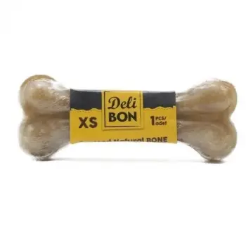 Delibon Pres Deri Köpek Çiğneme Kemiği S ( 7 cm ) Naturel