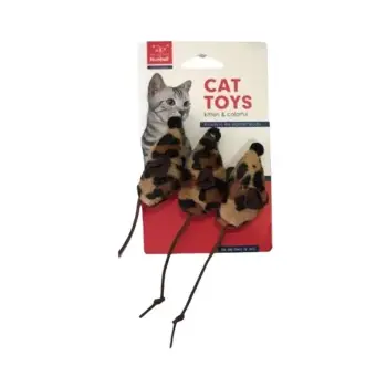Nunbell Tüylü Fare Kedi Oyuncağı 3Lü