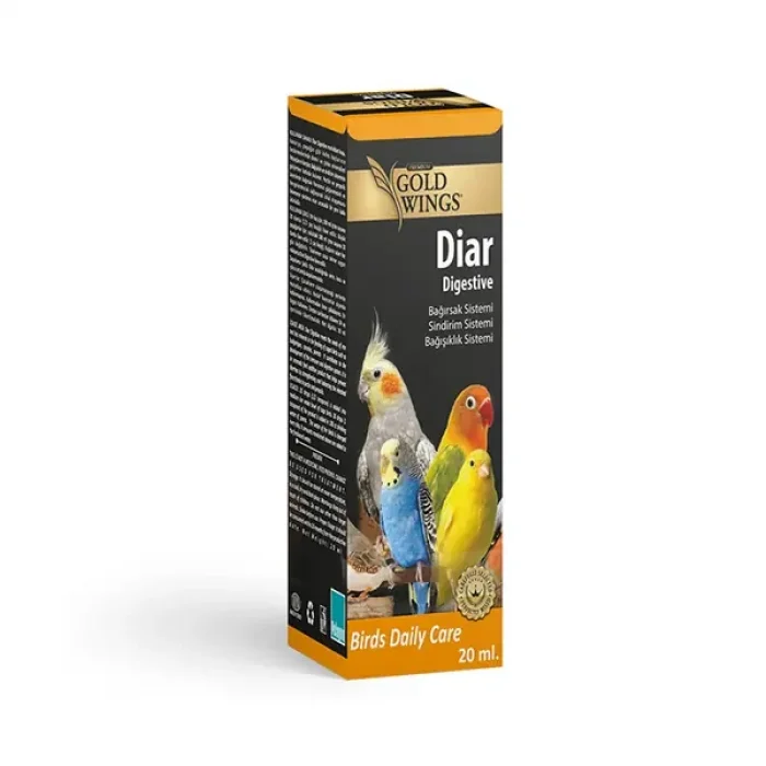 Gold Wings Premium Diar Kuşlar için Bağışıklık Sistemi ve İshale Karşı Sıvı Vitamin