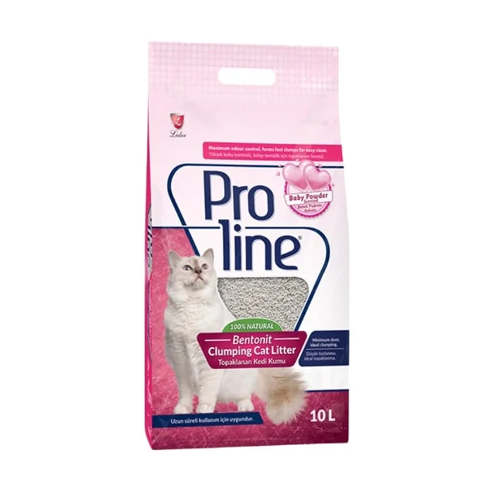 Proline Kalın Taneli Bebek Pudralı Bentonit Kedi Kumu 10 Lt