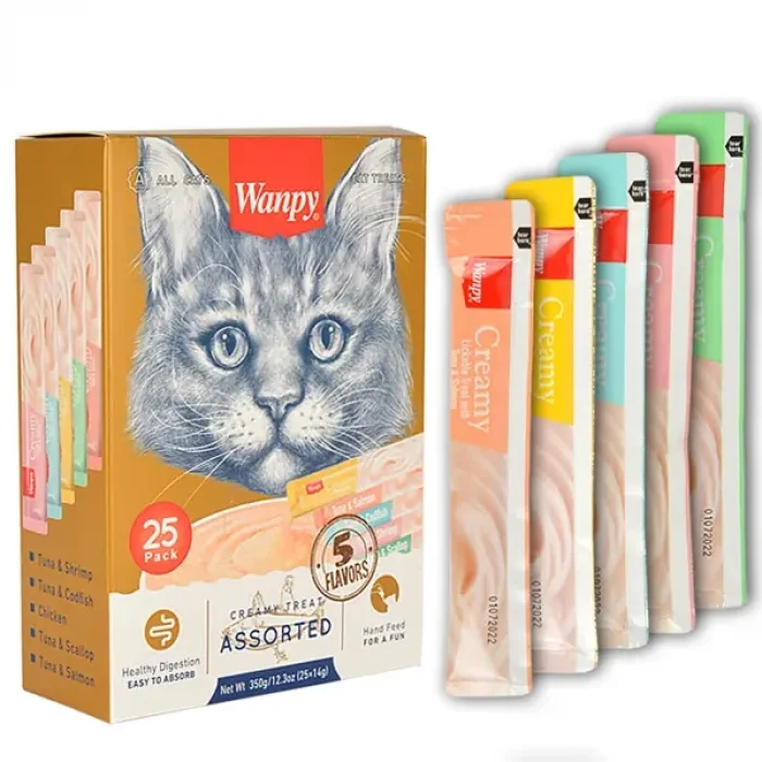 Wanpy Karışık 4 Lezzetli Krema Kedi Ödülü 25*14 gr