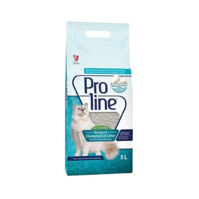 Proline İnce Taneli Marsilya Sabunu Kokulu Bentonit Kedi Kumu 5 Lt