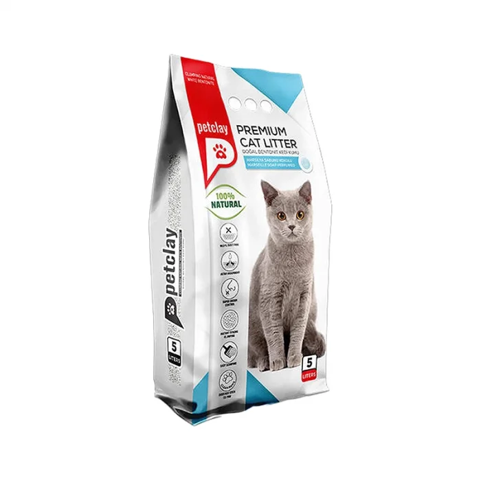 Pet Clay Marsilya Sabunu Kokulu Renkli İnce Taneli Kedi Kumu (5 L)