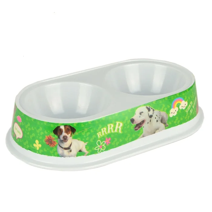Flip Kedi Köpek İkili Melamin Mama ve Su Kabı